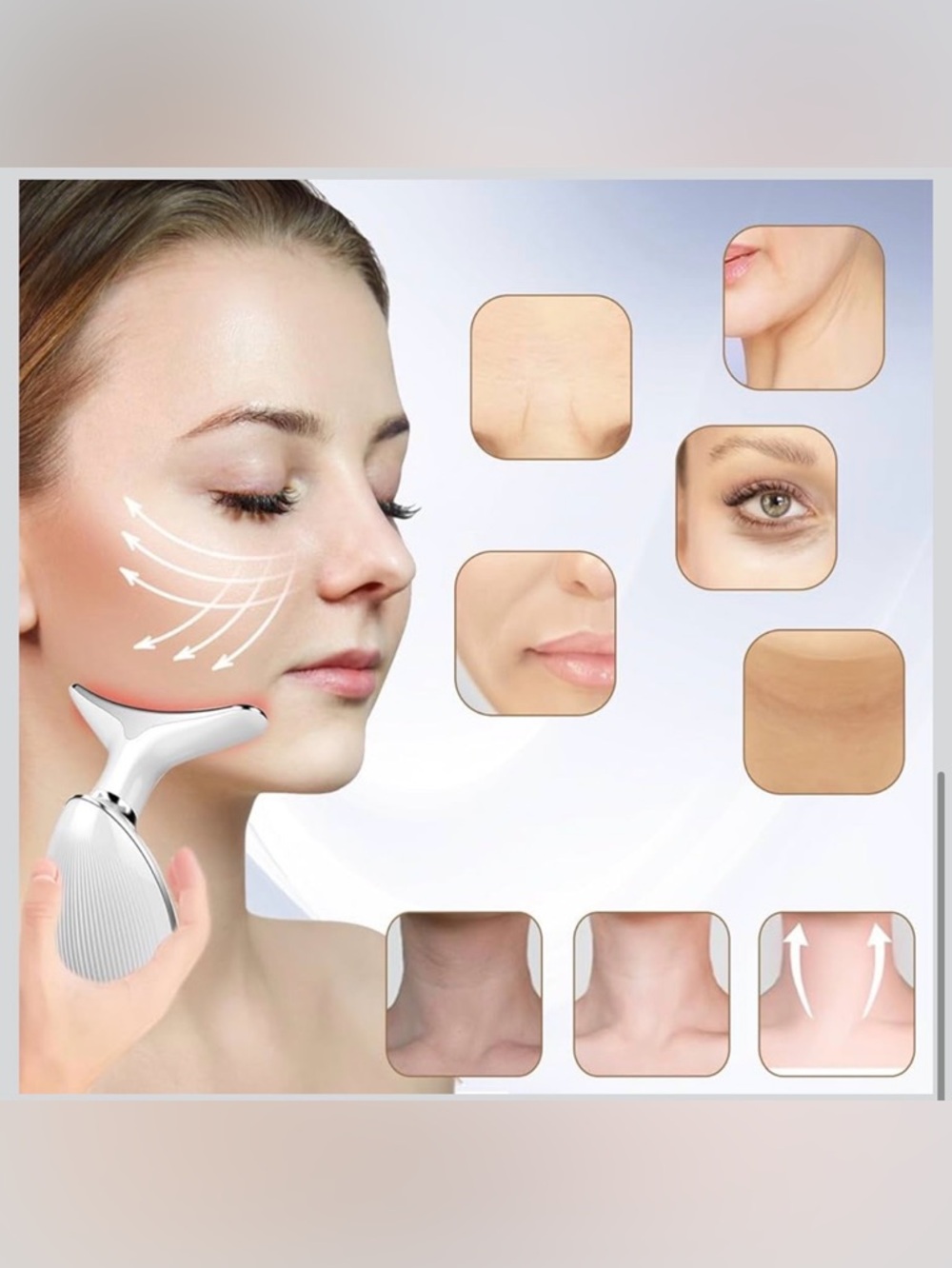 Portable Facial Beauty Device, Facial Massager with 7 Color LED Lights - Picture 4 of 8
